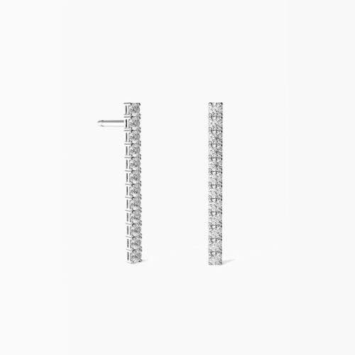 Boucles d'oreilles modèle Rivière de diamants de la Maison de joaillerie Amantys