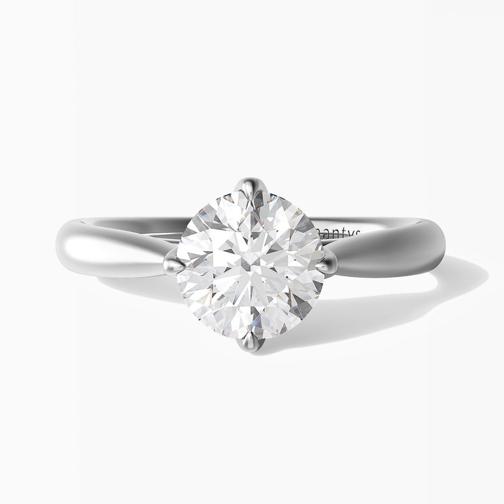 Bague de fiançailles modèle Jasmin taille Brillant Maison Amantys