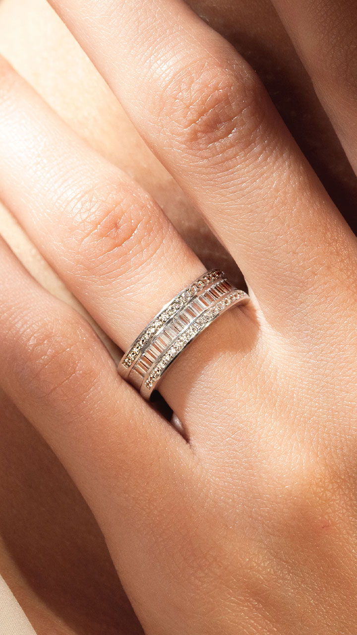 Alliance Diamants Or Blanc 18k Amoureuse Amantys