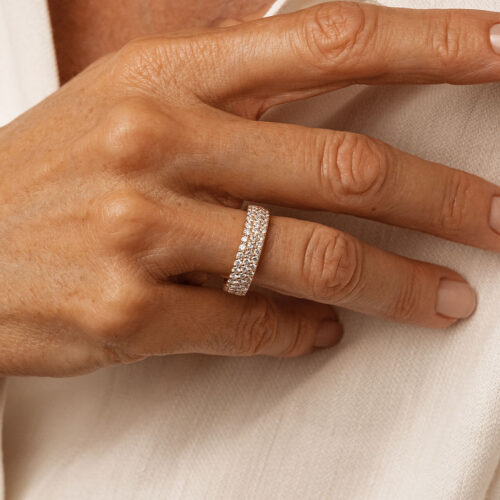 Bague en diamants modèle Lacet de la Maison de joaillerie Amantys