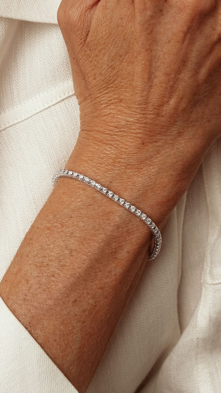 Bracelet en rivière de diamants taille rond Or 18k Rivière Amantys